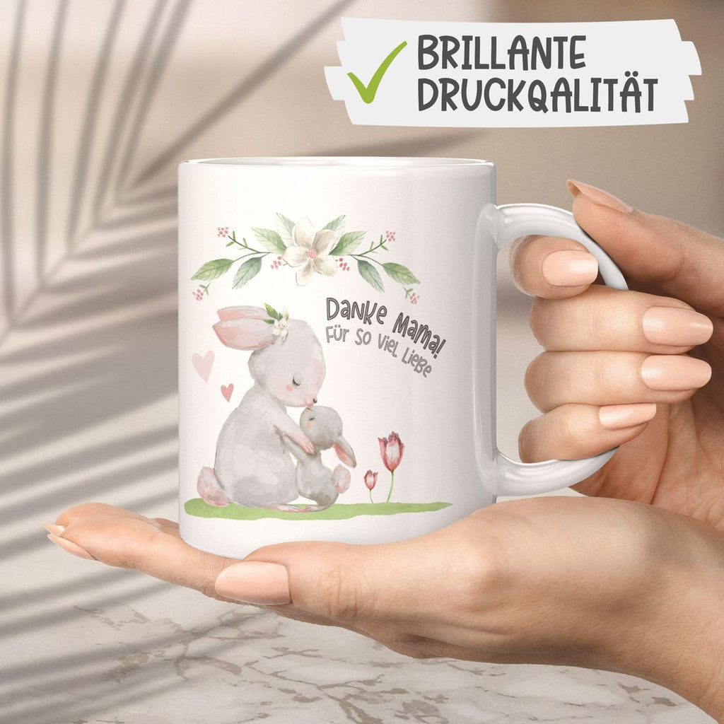 Keramik Tasse Danke Mama für so viel Liebe - von Mikalino