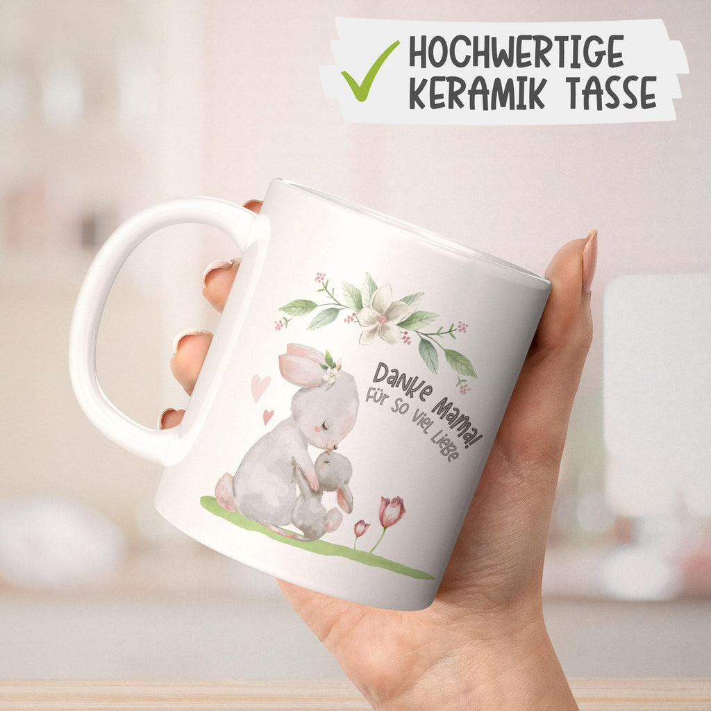 Keramik Tasse Danke Mama für so viel Liebe - von Mikalino