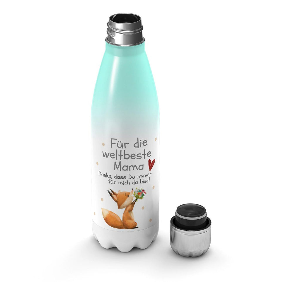 Thermo Trinkflasche Danke dass Du immer für mich da bist weltbeste Mama - von Mikalino