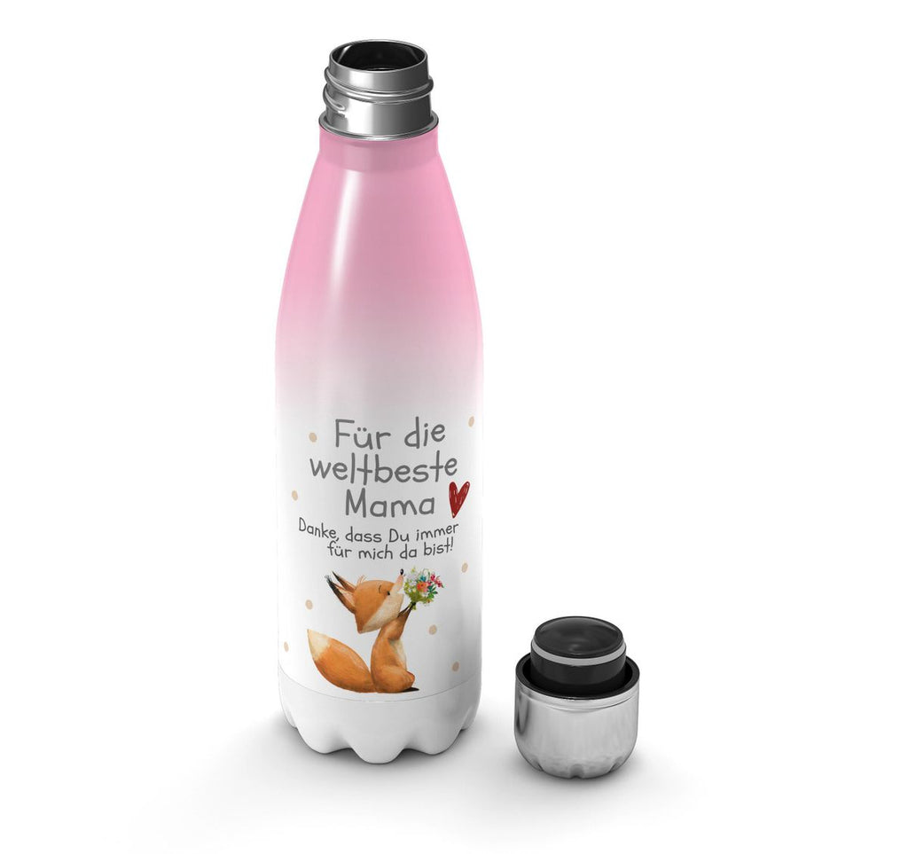 Thermo Trinkflasche Danke dass Du immer für mich da bist weltbeste Mama - von Mikalino