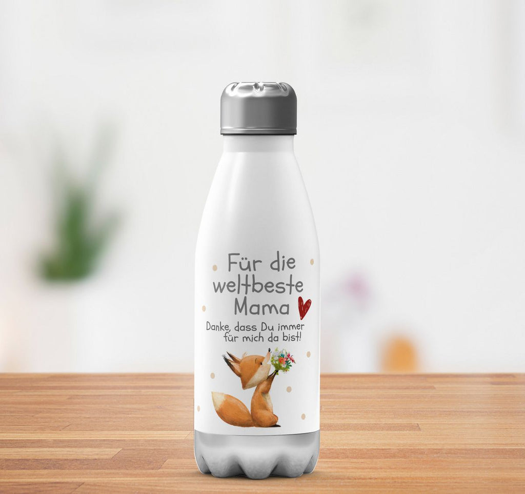 Thermo Trinkflasche Danke dass Du immer für mich da bist weltbeste Mama - von Mikalino