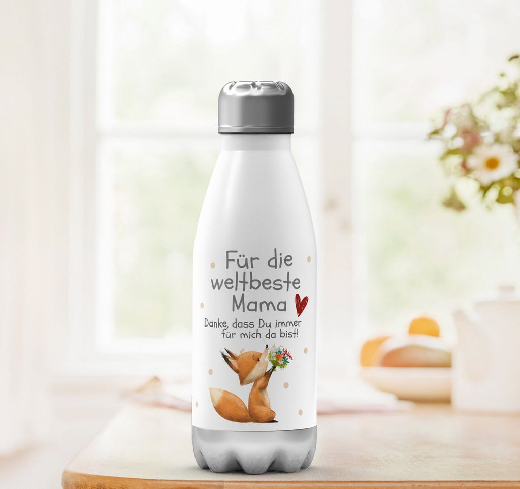 Thermo Trinkflasche Danke dass Du immer für mich da bist weltbeste Mama - von Mikalino