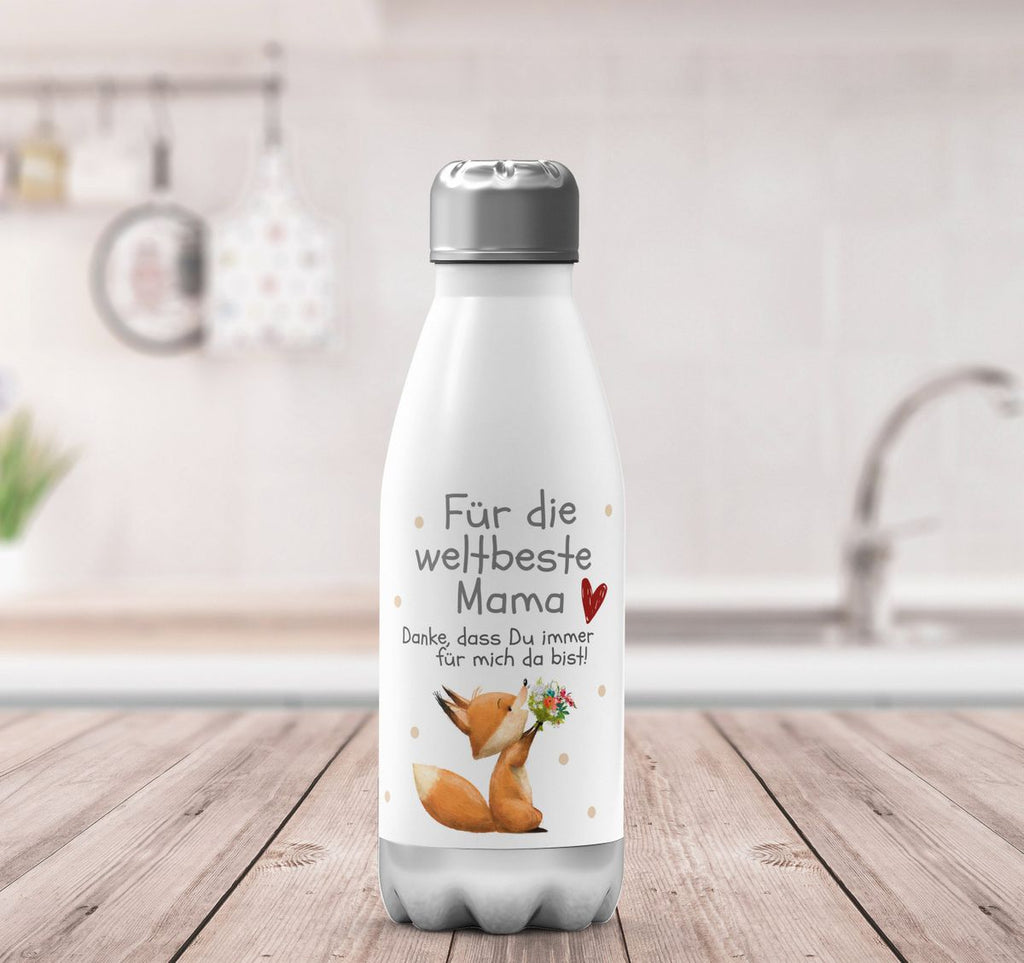 Thermo Trinkflasche Danke dass Du immer für mich da bist weltbeste Mama - von Mikalino