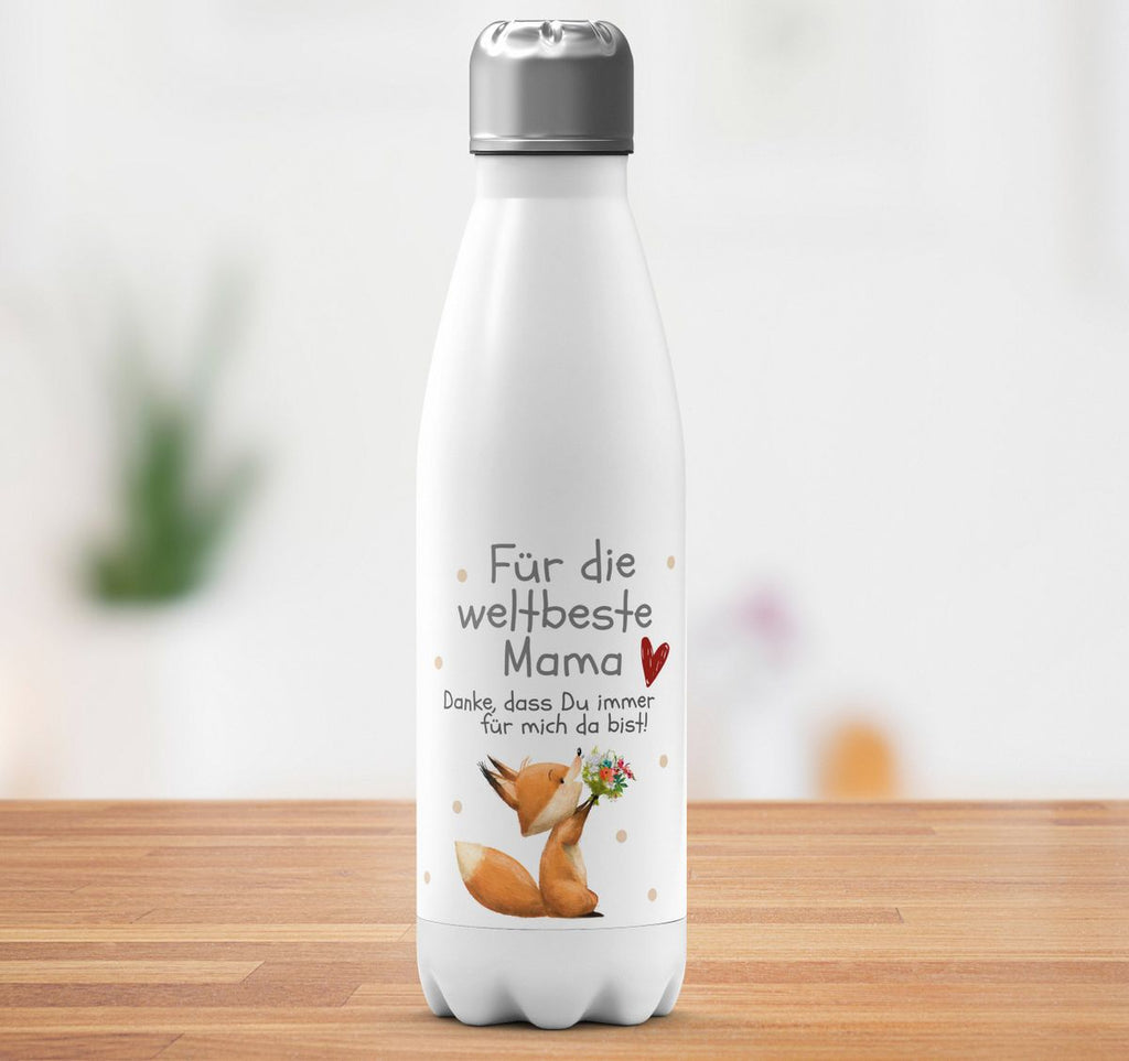 Thermo Trinkflasche Danke dass Du immer für mich da bist weltbeste Mama - von Mikalino