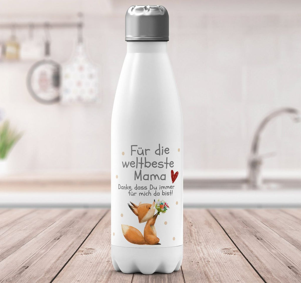 Thermo Trinkflasche Danke dass Du immer für mich da bist weltbeste Mama - von Mikalino