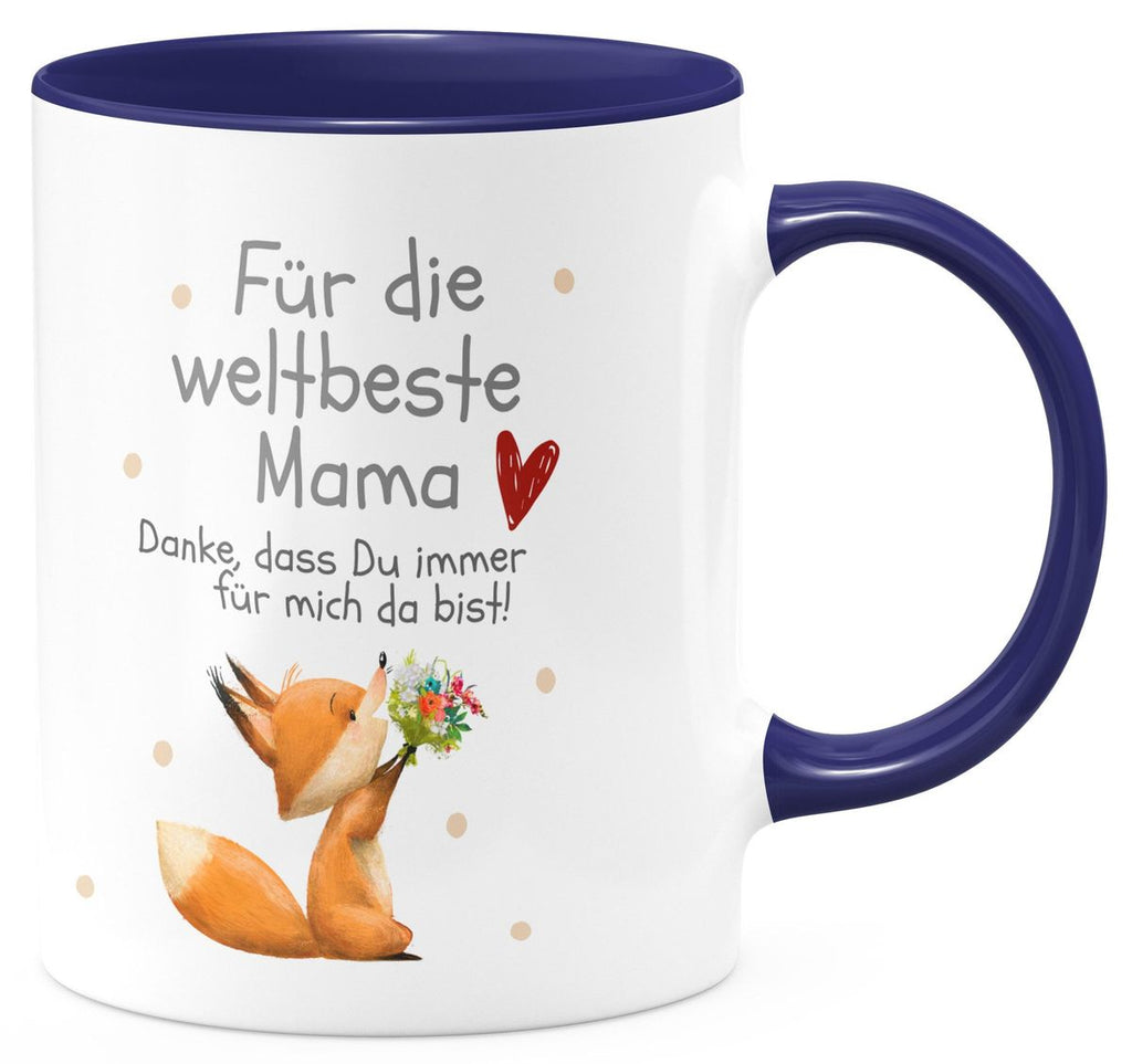 Keramik Tasse Danke dass Du immer für mich da bist weltbeste Mama - von Mikalino