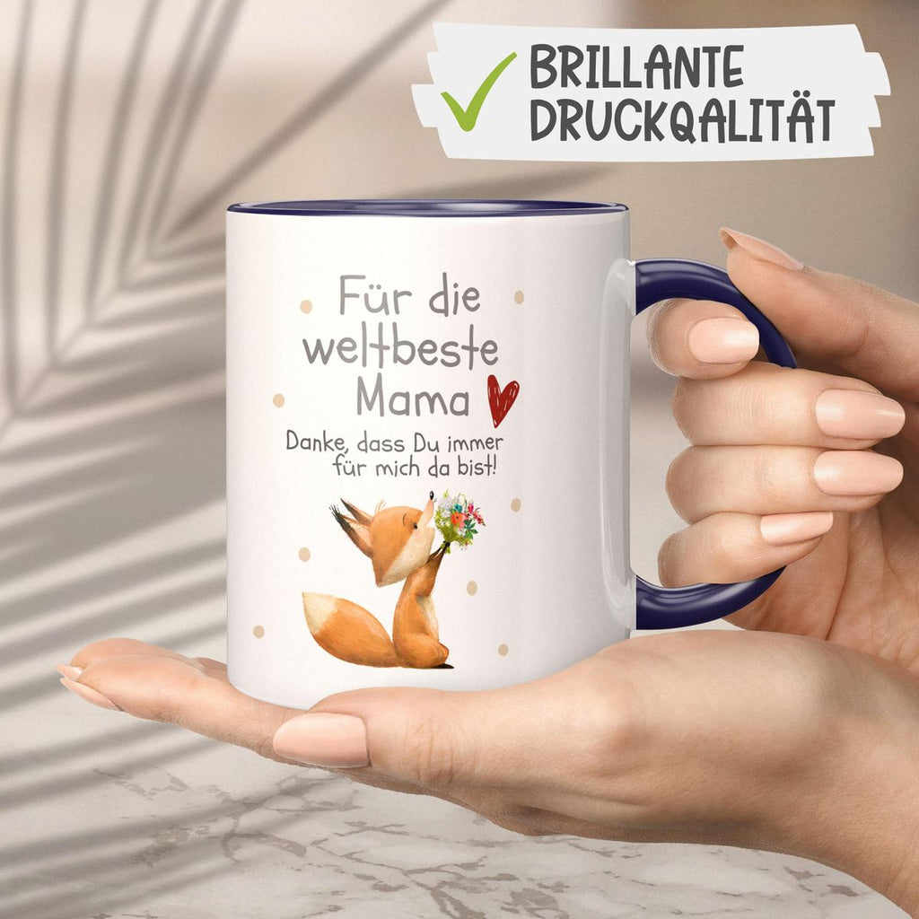 Keramik Tasse Danke dass Du immer für mich da bist weltbeste Mama - von Mikalino