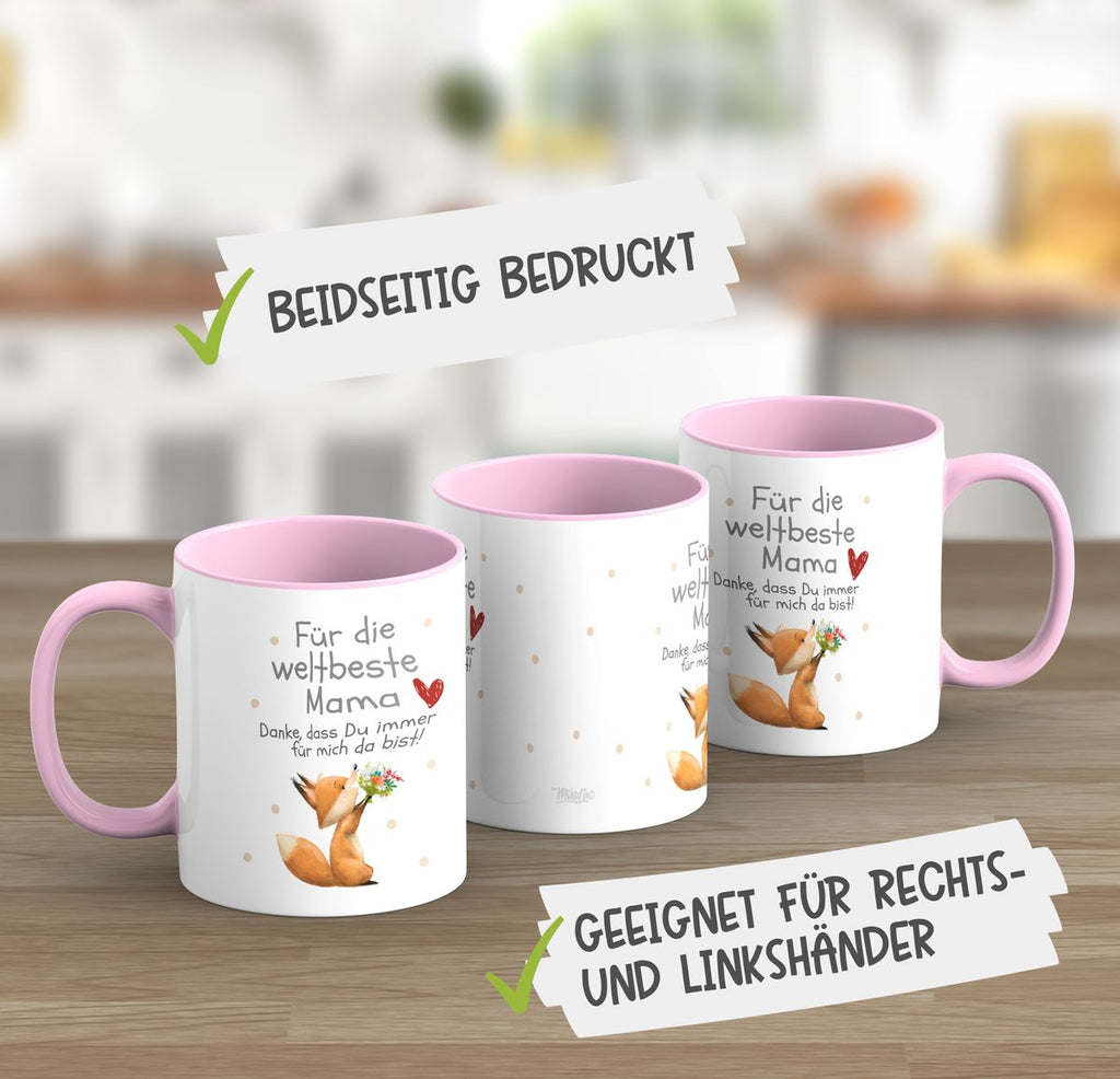 Keramik Tasse Danke dass Du immer für mich da bist weltbeste Mama - von Mikalino