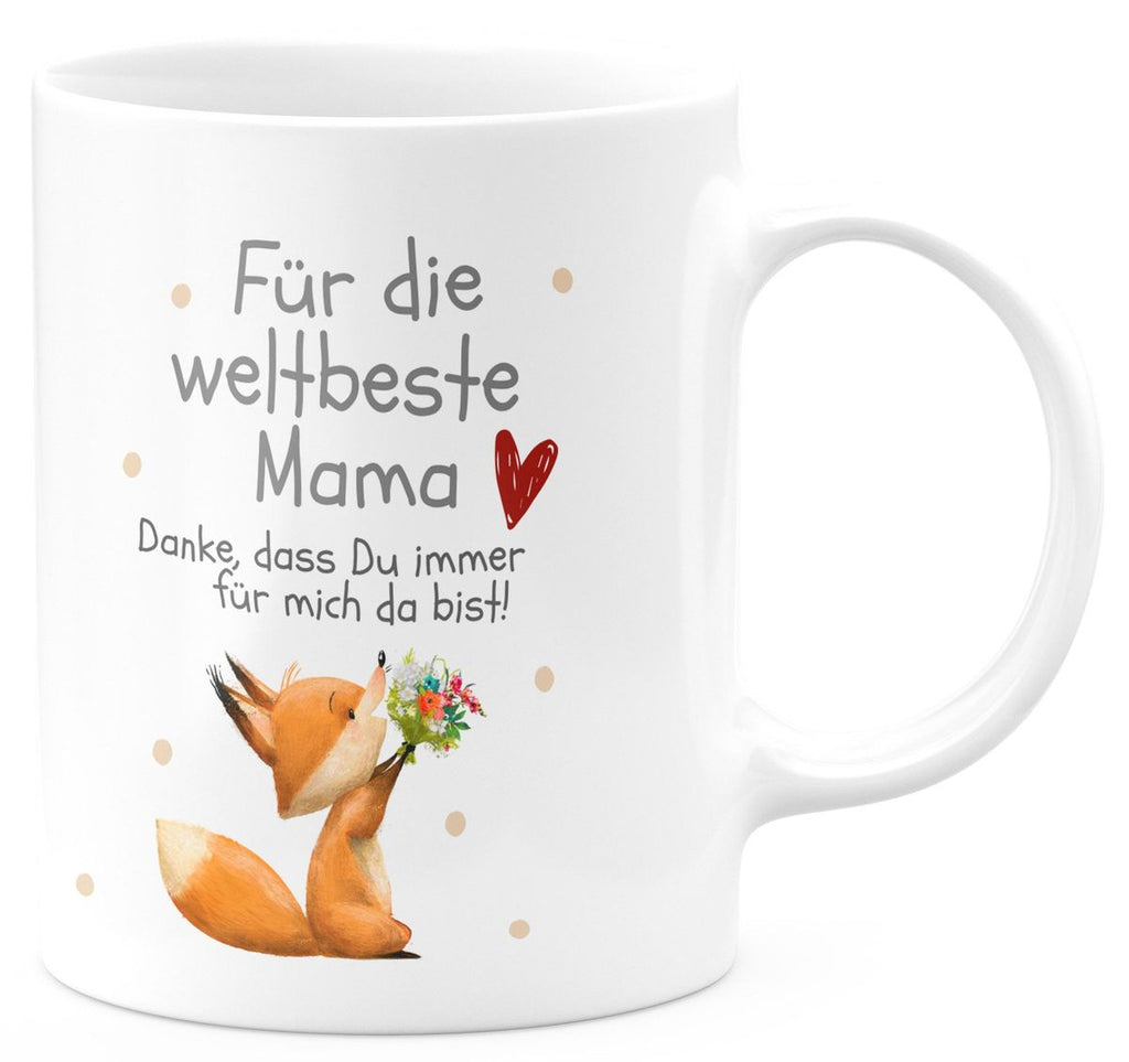 Keramik Tasse Danke dass Du immer für mich da bist weltbeste Mama - von Mikalino