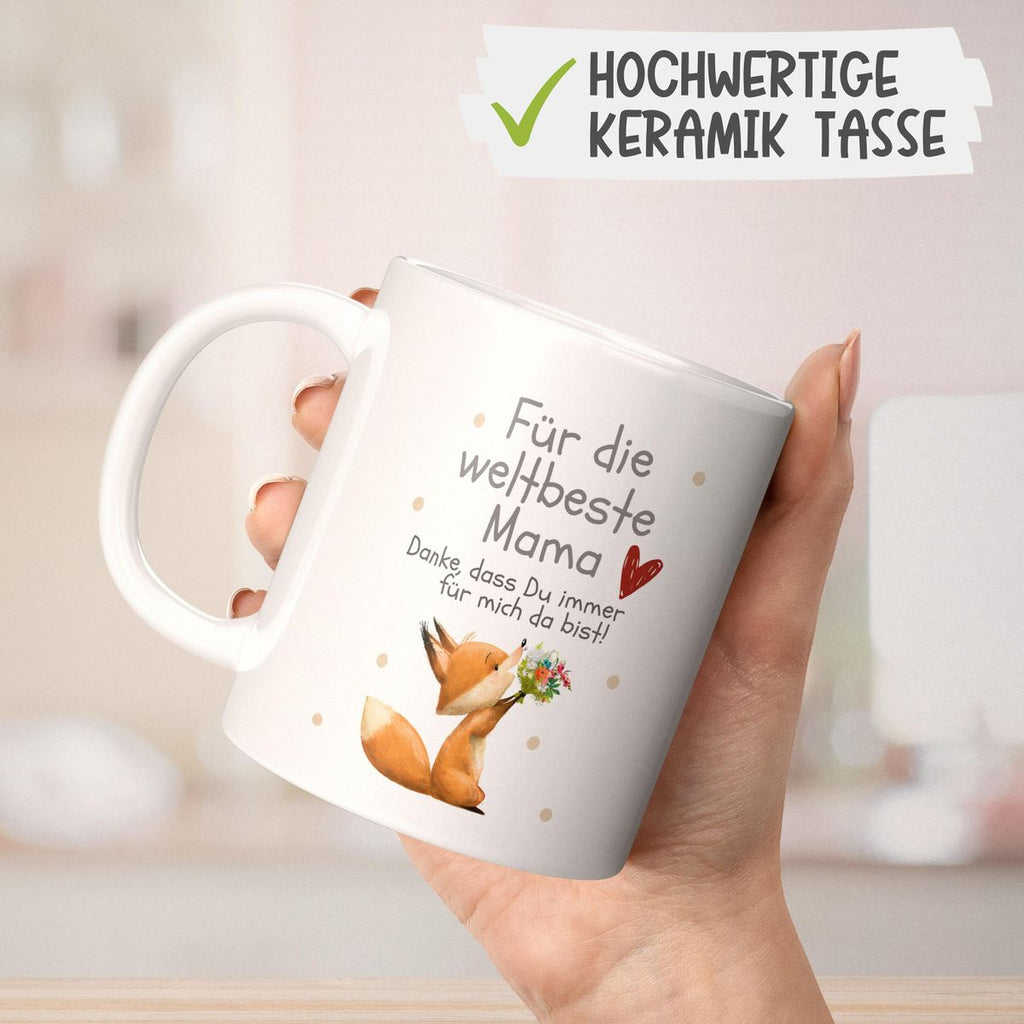 Keramik Tasse Danke dass Du immer für mich da bist weltbeste Mama - von Mikalino