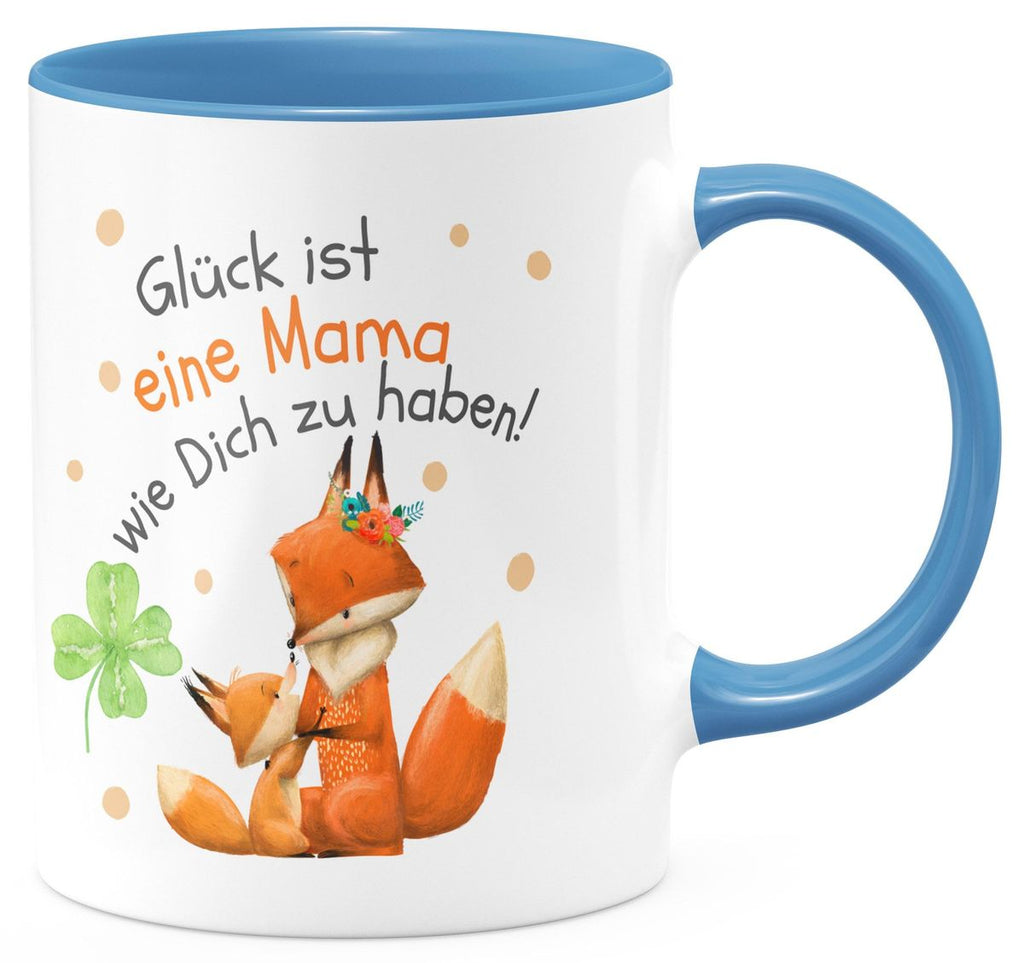 Keramik Tasse Glück ist eine Mama wie Dich zu haben! - von Mikalino