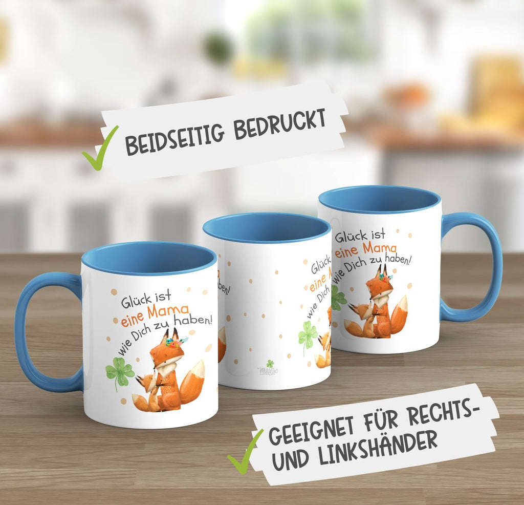 Keramik Tasse Glück ist eine Mama wie Dich zu haben! - von Mikalino