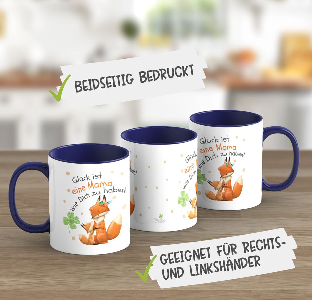 Keramik Tasse Glück ist eine Mama wie Dich zu haben! - von Mikalino