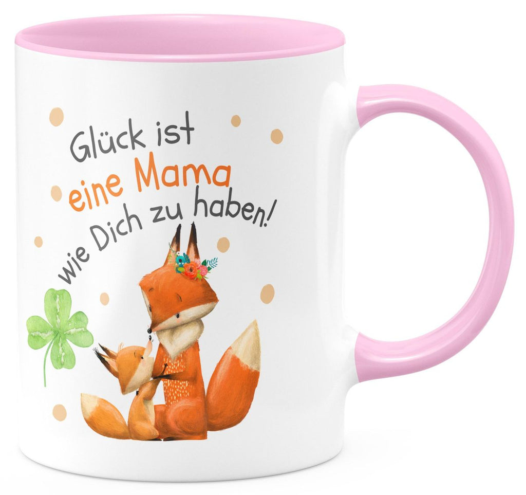 Keramik Tasse Glück ist eine Mama wie Dich zu haben! - von Mikalino