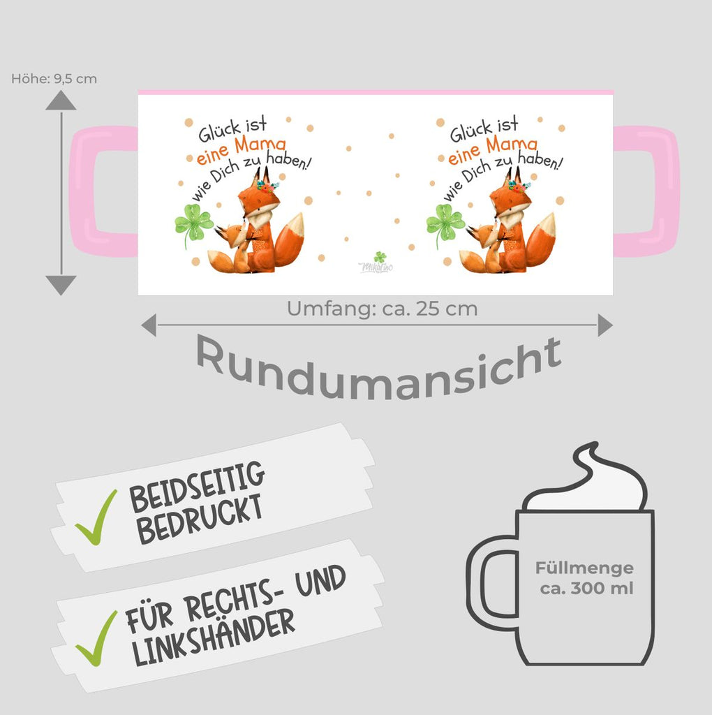 Keramik Tasse Glück ist eine Mama wie Dich zu haben! - von Mikalino