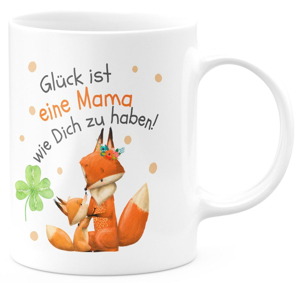 Keramik Tasse Glück ist eine Mama wie Dich zu haben! - von Mikalino