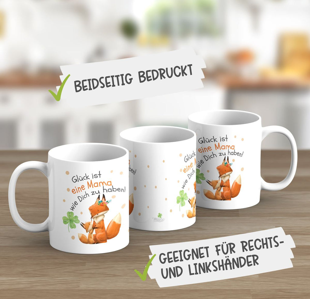 Keramik Tasse Glück ist eine Mama wie Dich zu haben! - von Mikalino