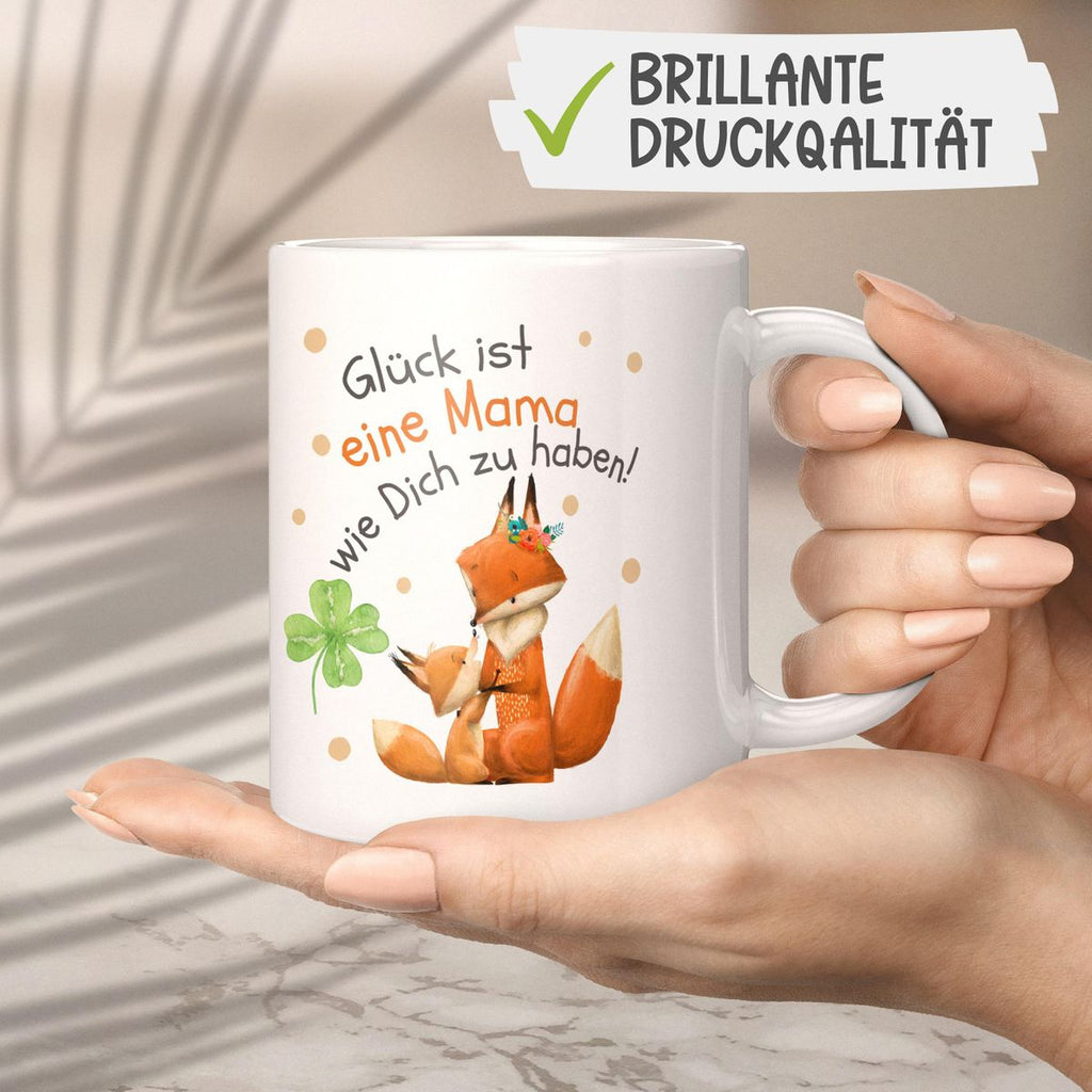 Keramik Tasse Glück ist eine Mama wie Dich zu haben! - von Mikalino