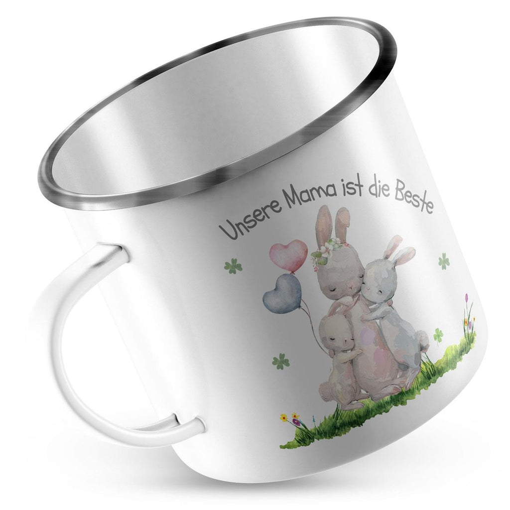 Emaille Tasse Unsere Mama ist die Beste - von Mikalino