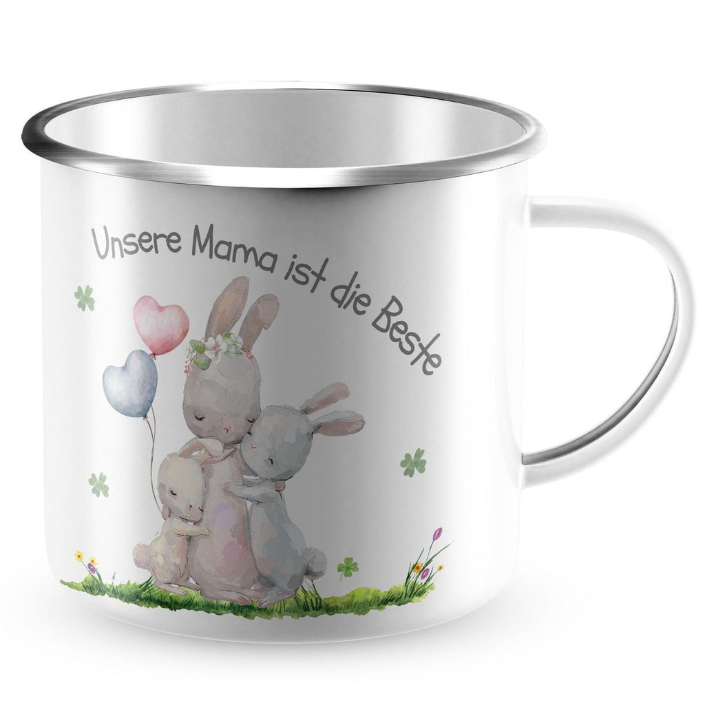 Emaille Tasse Unsere Mama ist die Beste - von Mikalino