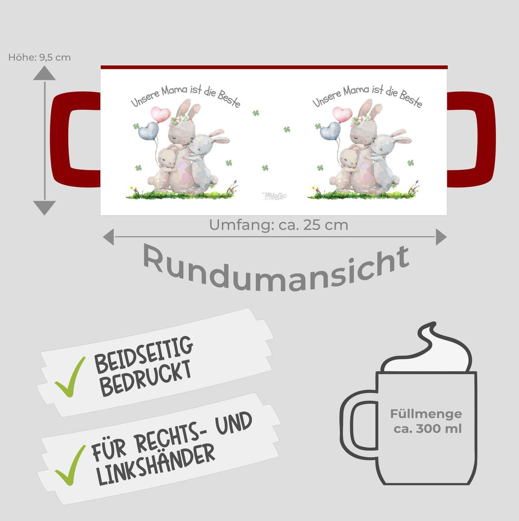 Keramik Tasse Unsere Mama ist die Beste - von Mikalino