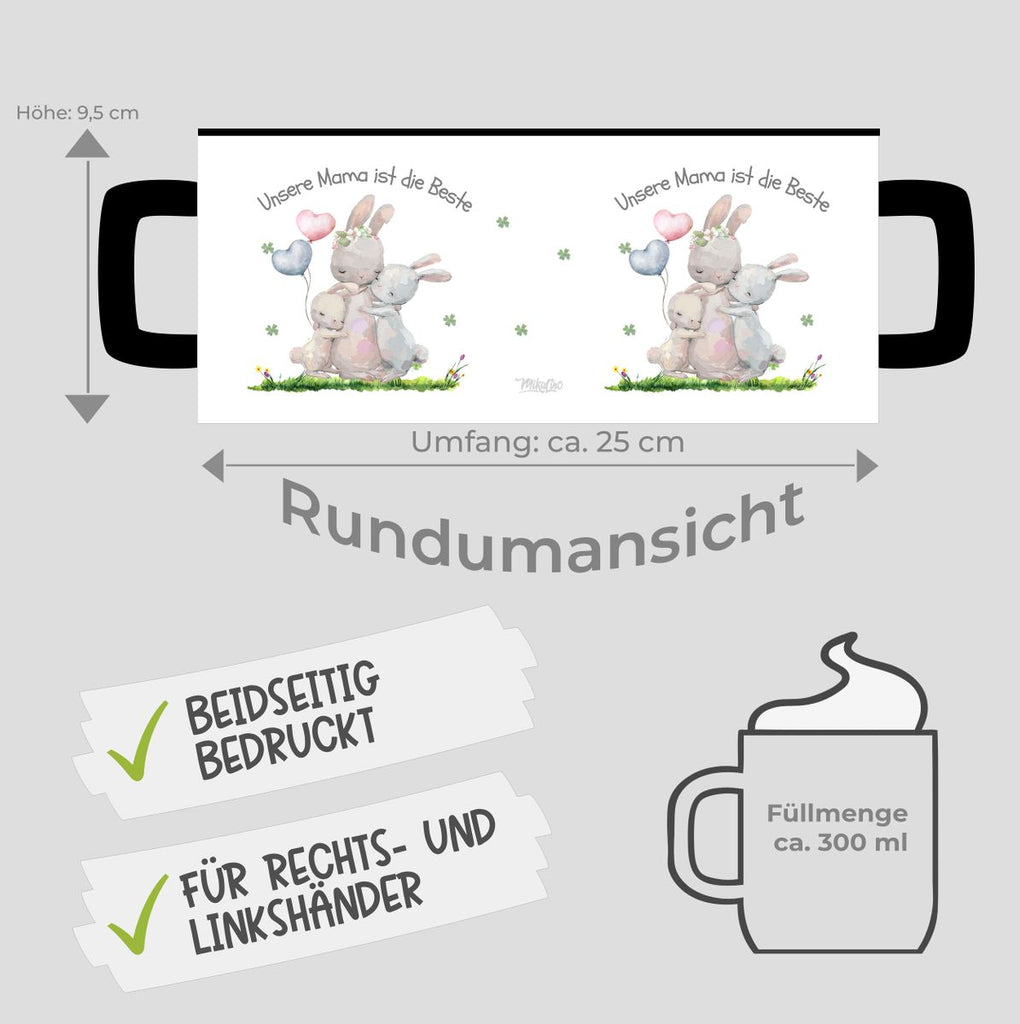 Keramik Tasse Unsere Mama ist die Beste - von Mikalino