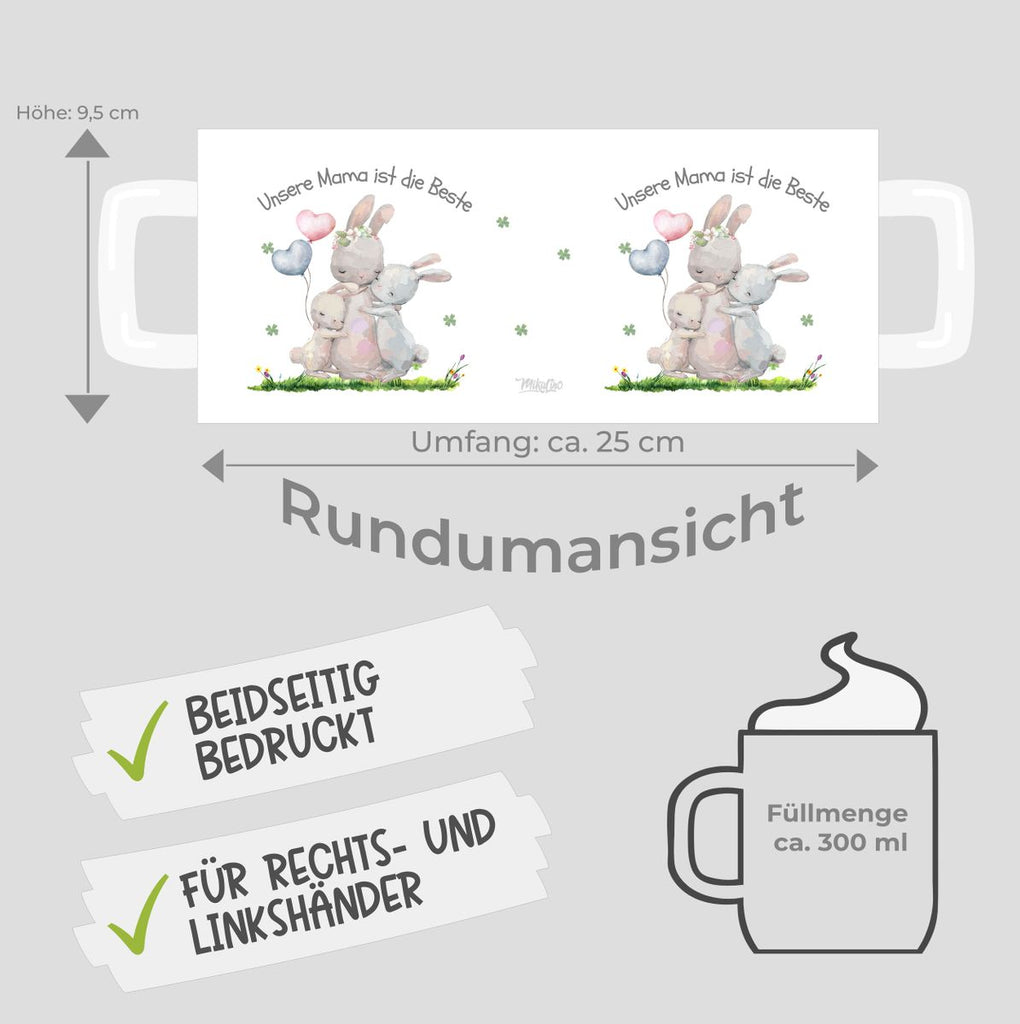 Keramik Tasse Unsere Mama ist die Beste - von Mikalino