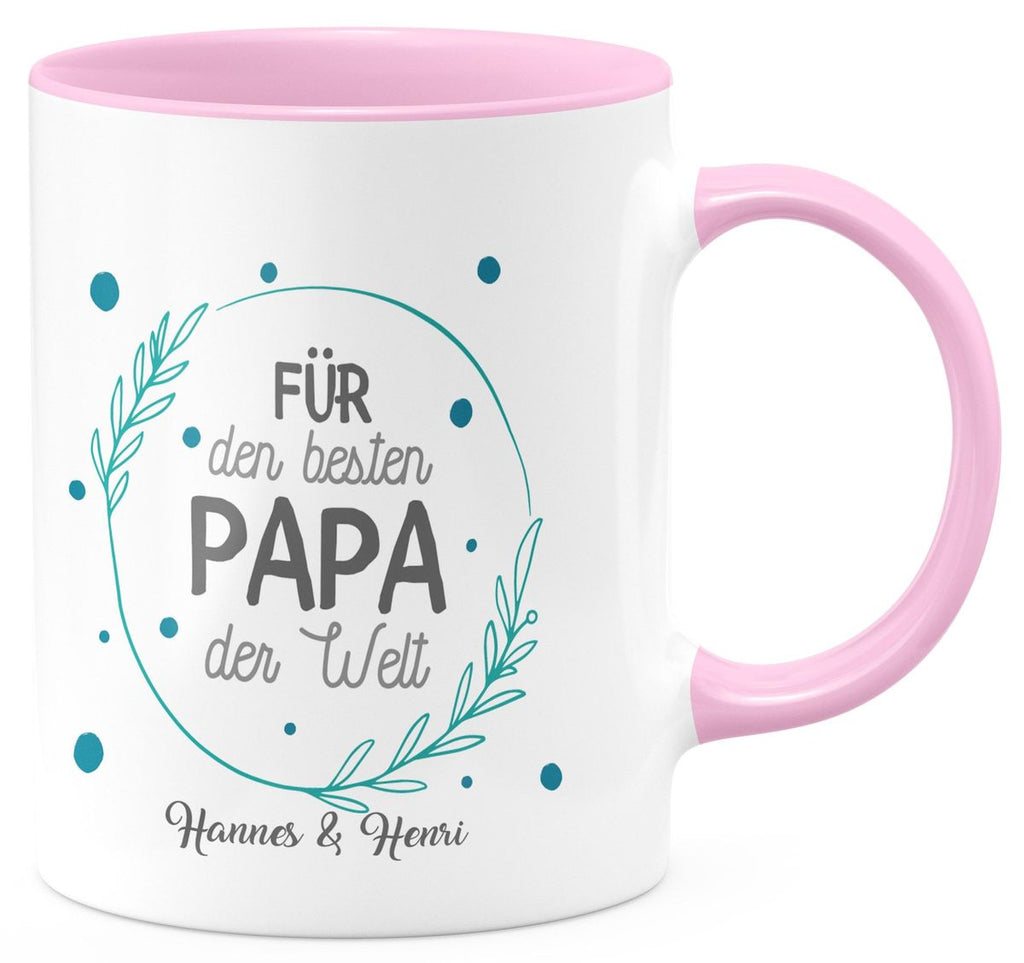 Keramik Tasse Für den besten Papa der Welt mit Wunschname - von Mikalino