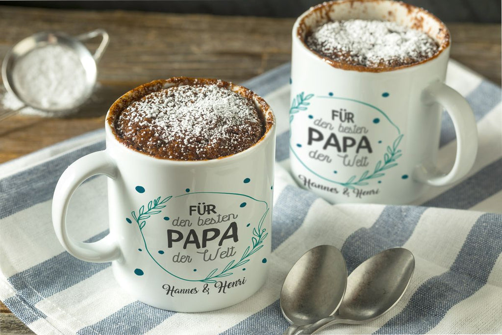 Keramik Tasse Für den besten Papa der Welt mit Wunschname - von Mikalino