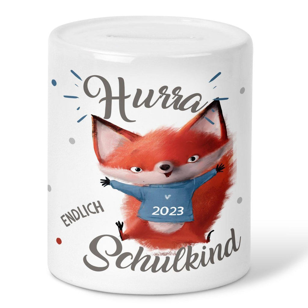 Kinder Spardose Fuchs Schulkind 2023 - von Mikalino