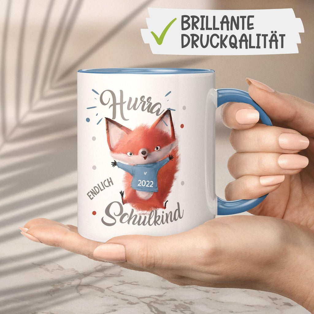 Keramik Tasse Fuchs Schulkind 2023 - von Mikalino