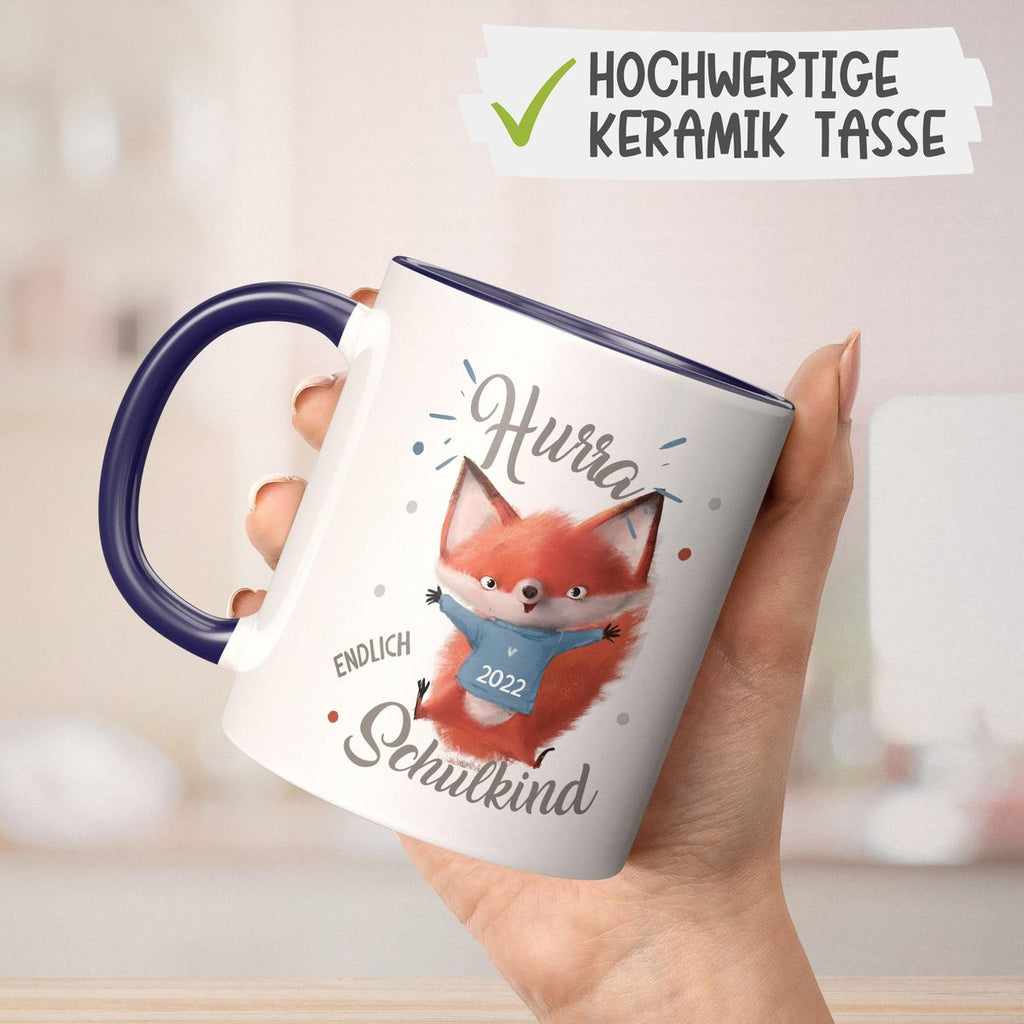 Keramik Tasse Fuchs Schulkind 2023 - von Mikalino