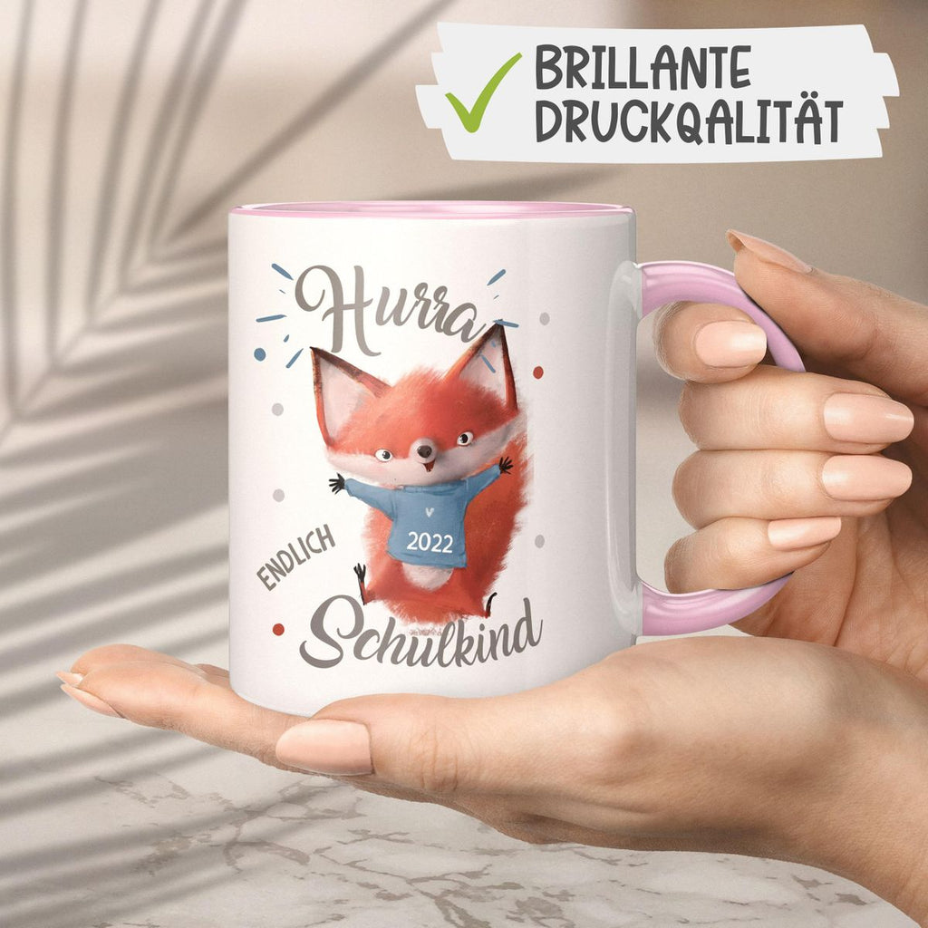 Keramik Tasse Fuchs Schulkind 2023 - von Mikalino