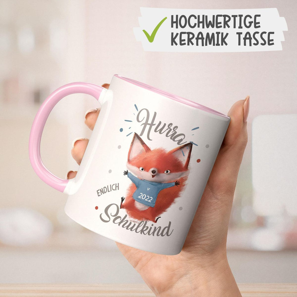 Keramik Tasse Fuchs Schulkind 2023 - von Mikalino