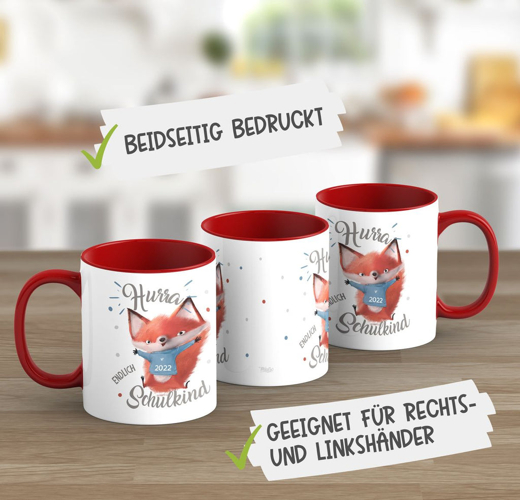 Keramik Tasse Fuchs Schulkind 2023 - von Mikalino