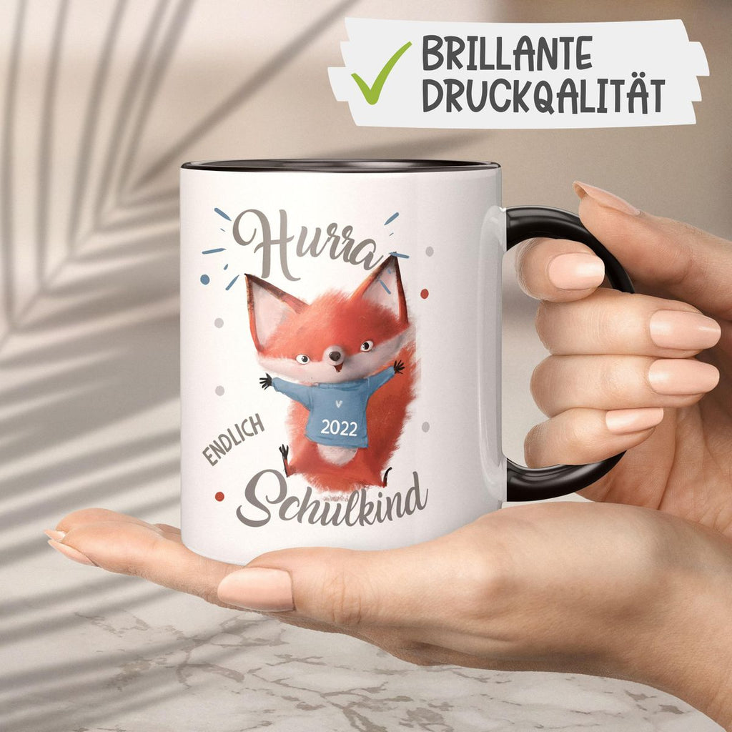 Keramik Tasse Fuchs Schulkind 2023 - von Mikalino