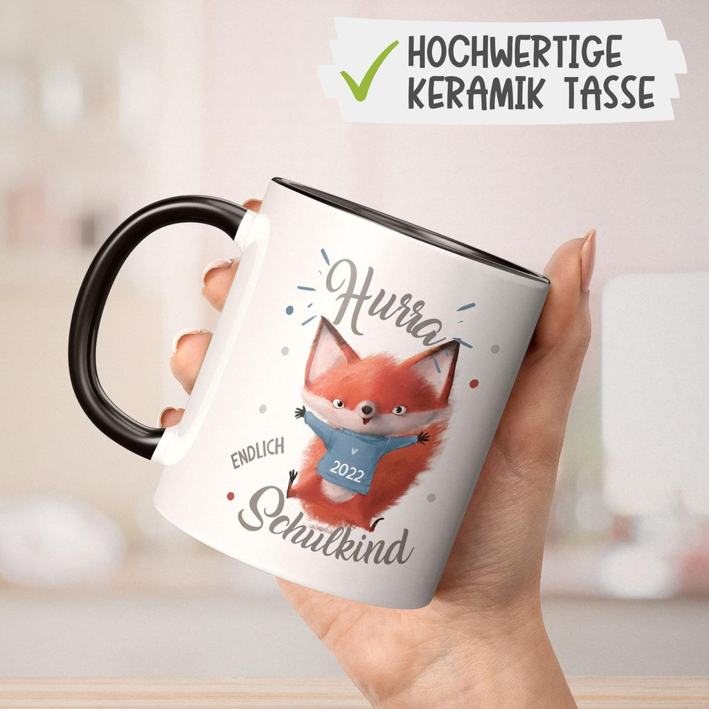 Keramik Tasse Fuchs Schulkind 2023 - von Mikalino