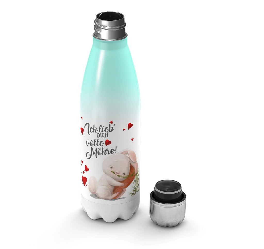 Thermo Trinkflasche Ich lieb dich volle Möhre - von Mikalino