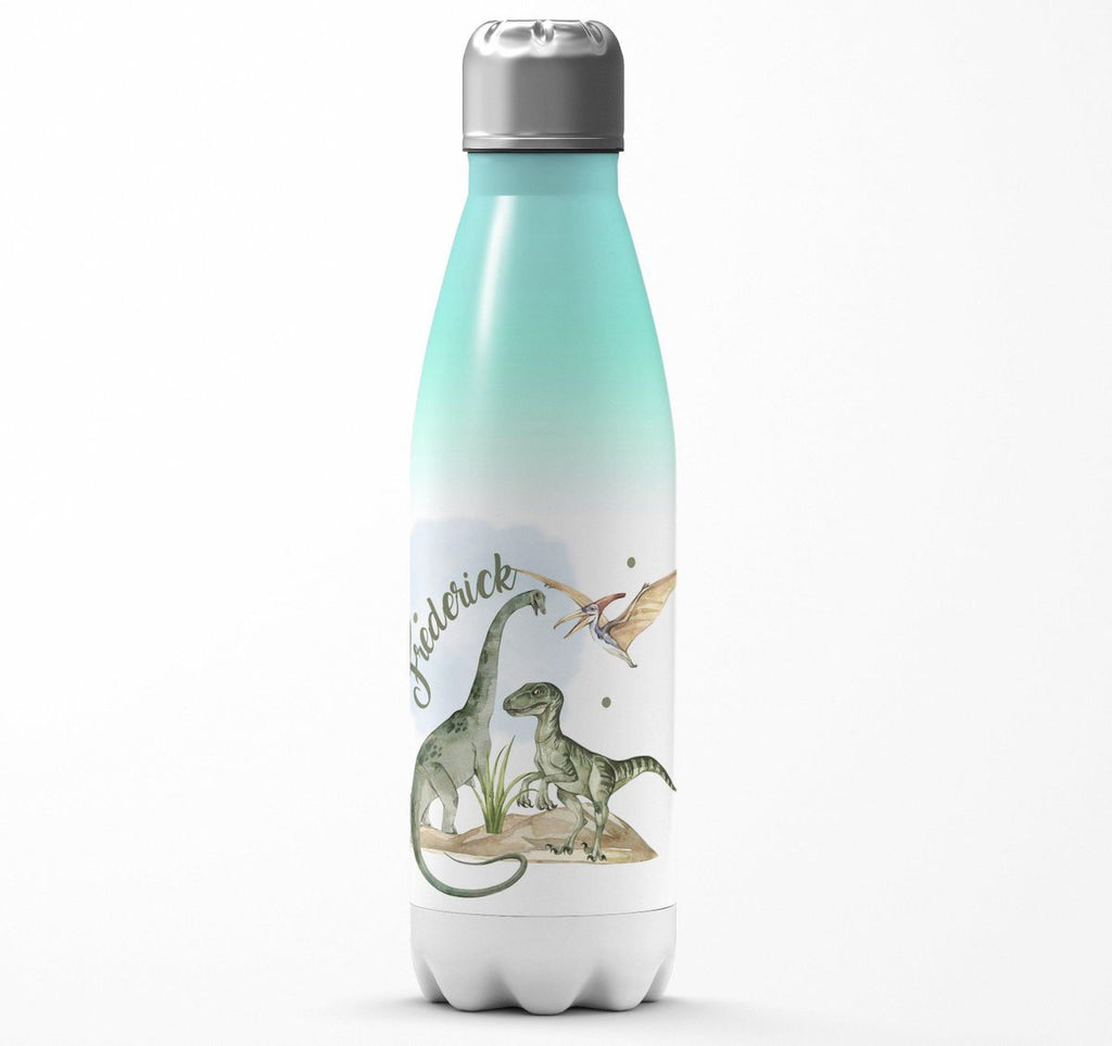 Thermo Trinkflasche Dinosaurier mit Namen - von Mikalino