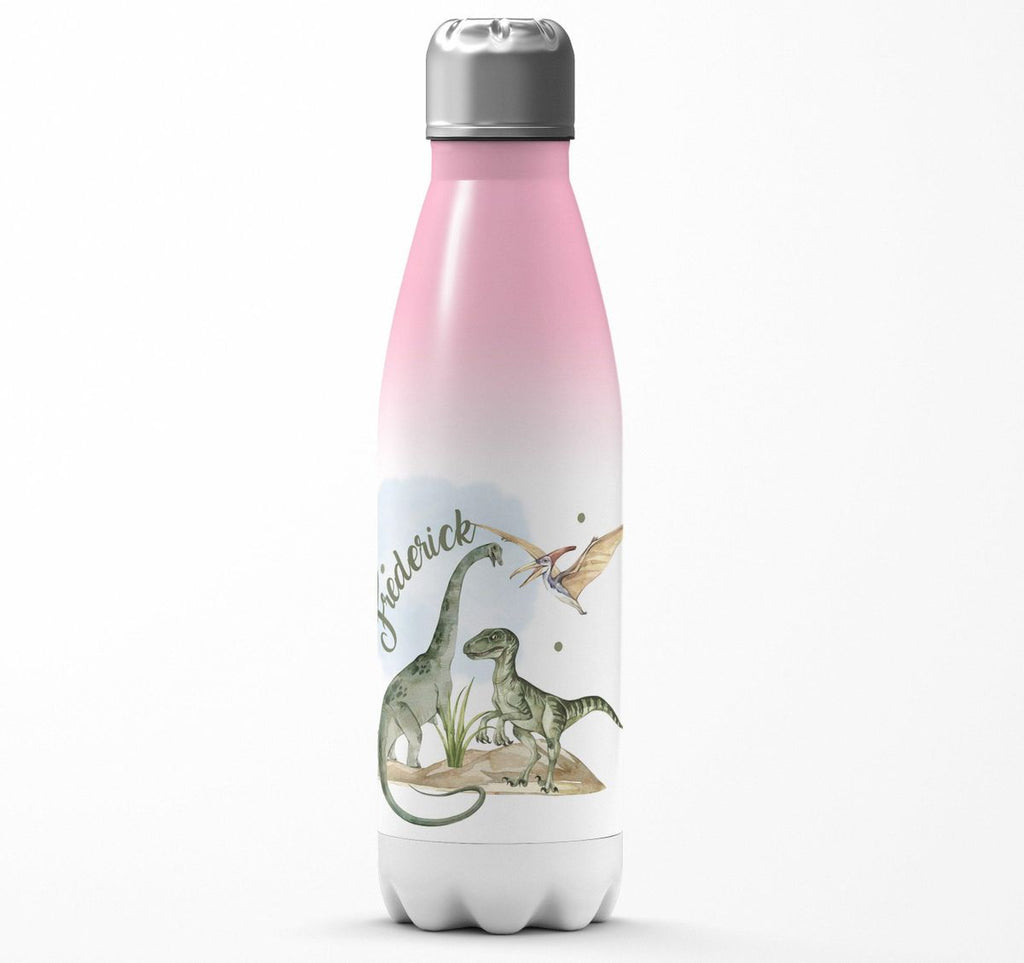 Thermo Trinkflasche Dinosaurier mit Namen - von Mikalino