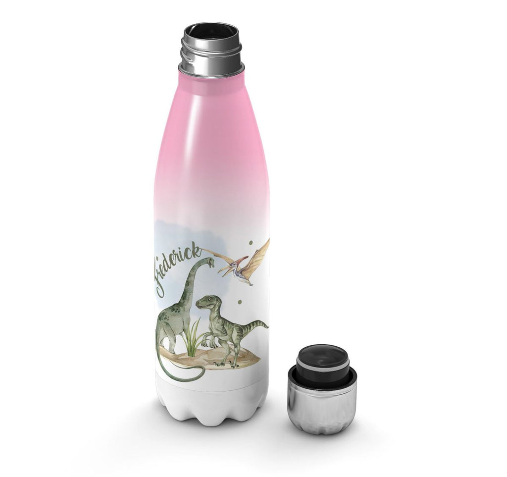 Thermo Trinkflasche Dinosaurier mit Namen - von Mikalino