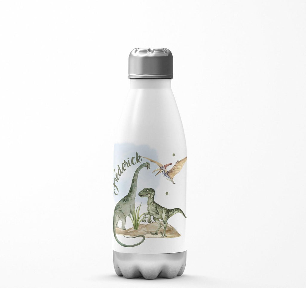 Thermo Trinkflasche Dinosaurier mit Namen - von Mikalino