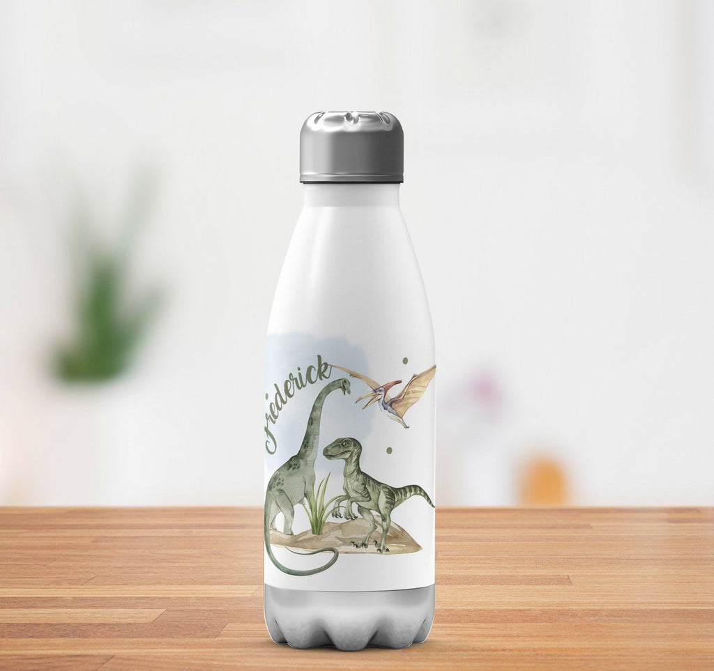 Thermo Trinkflasche Dinosaurier mit Namen - von Mikalino