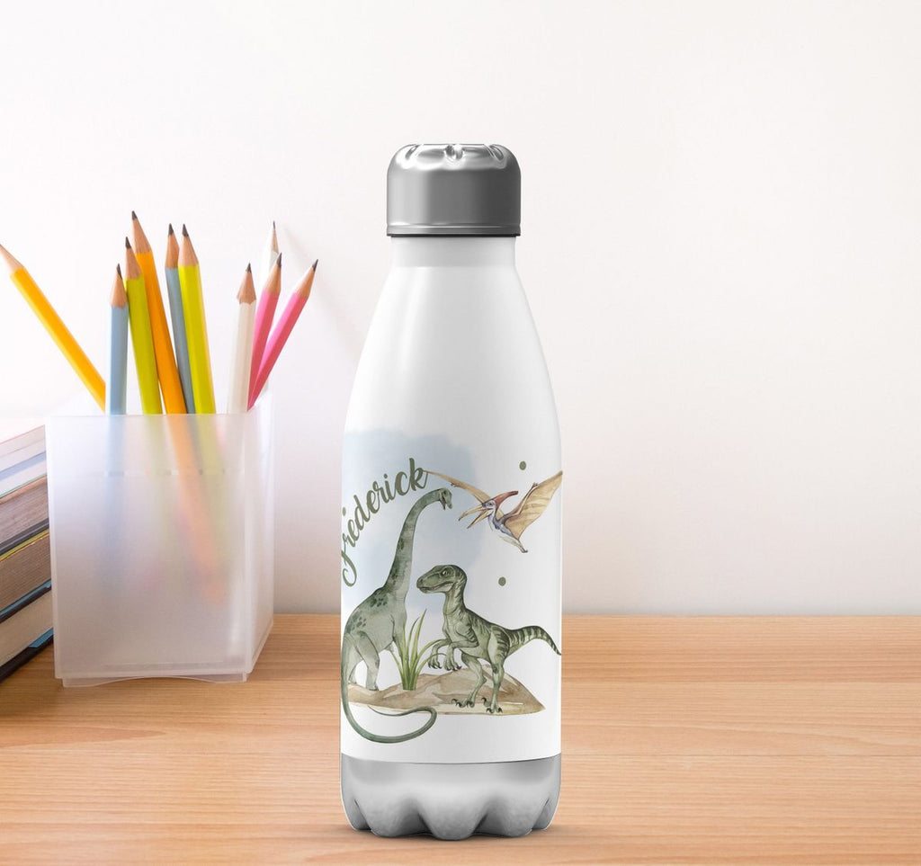 Thermo Trinkflasche Dinosaurier mit Namen - von Mikalino