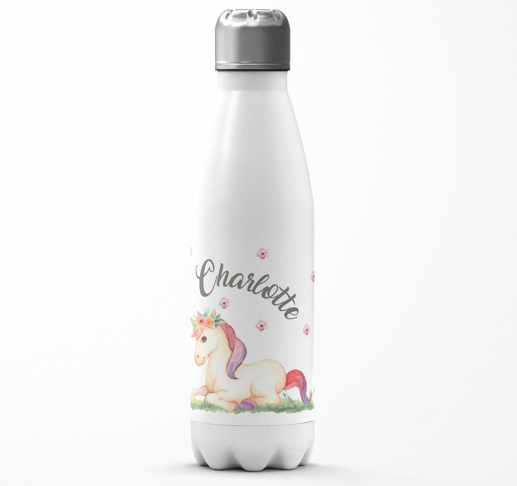 Thermo Trinkflasche Einhorn liegend mit Namen - von Mikalino