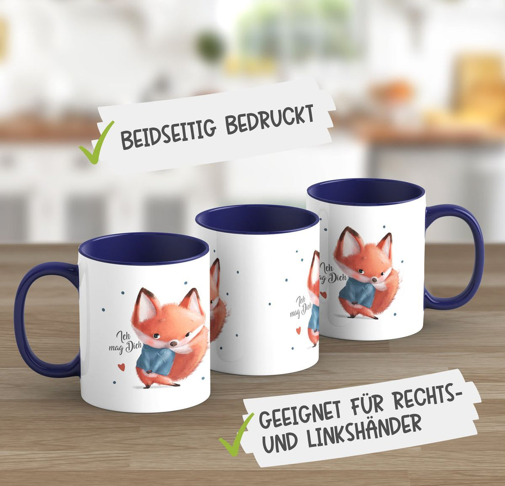 Keramik Tasse Fuchs - ich mag Dich - von Mikalino