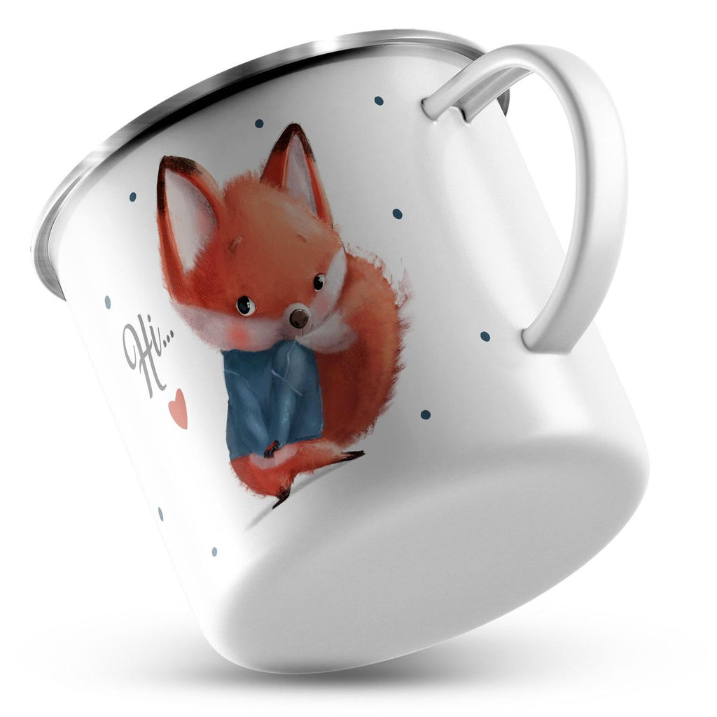 Emaille Tasse Fuchs .. hi... - von Mikalino