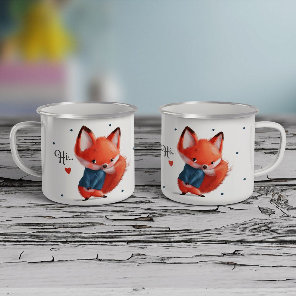 Emaille Tasse Fuchs .. hi... - von Mikalino