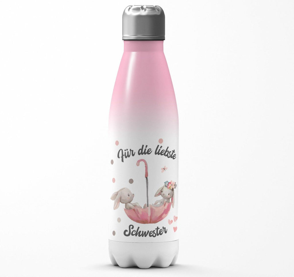 Thermo Trinkflasche Für die liebste Schwester - von Mikalino