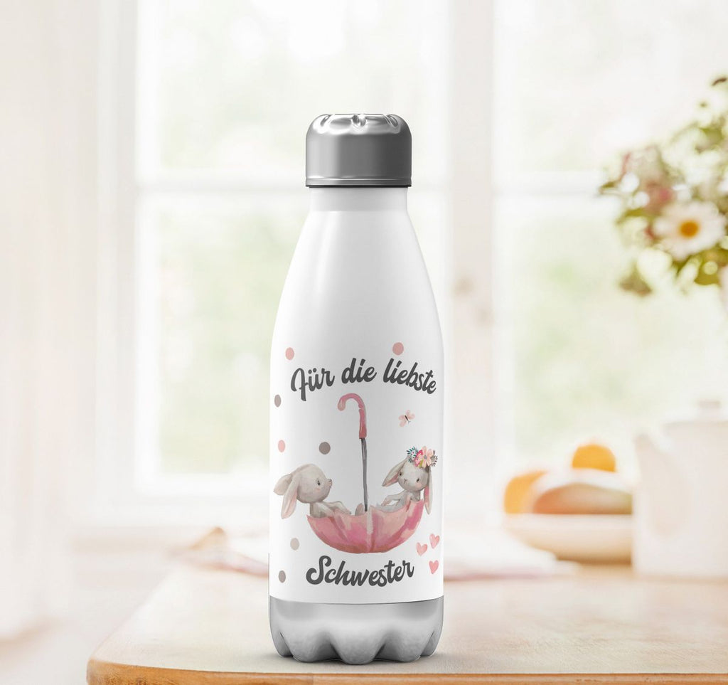 Thermo Trinkflasche Für die liebste Schwester - von Mikalino